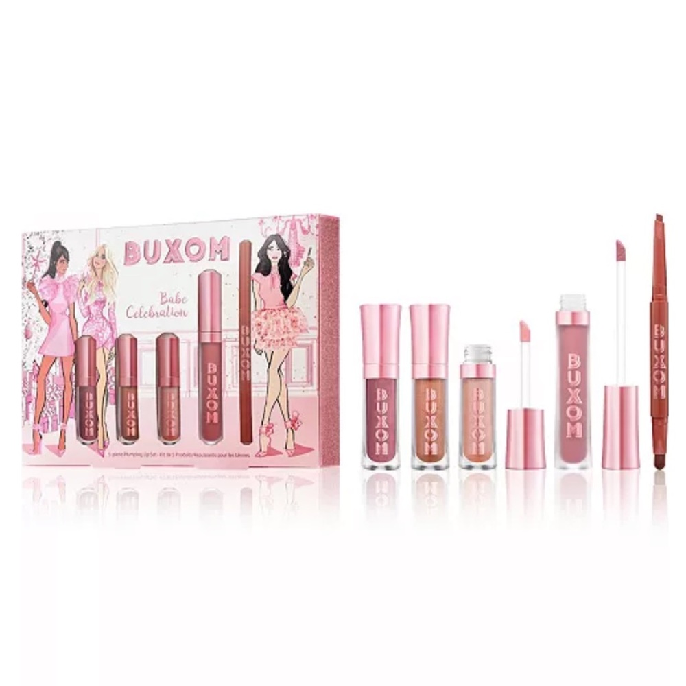 Buxom Babe Celebration Lip Gloss Set - Pink Shades